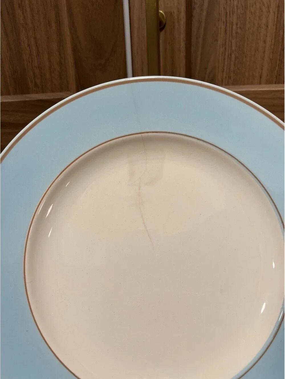 7 Homer Laughlin Eggshell Cavalier Solitude Dinner Plates HLC Ironstone Blue